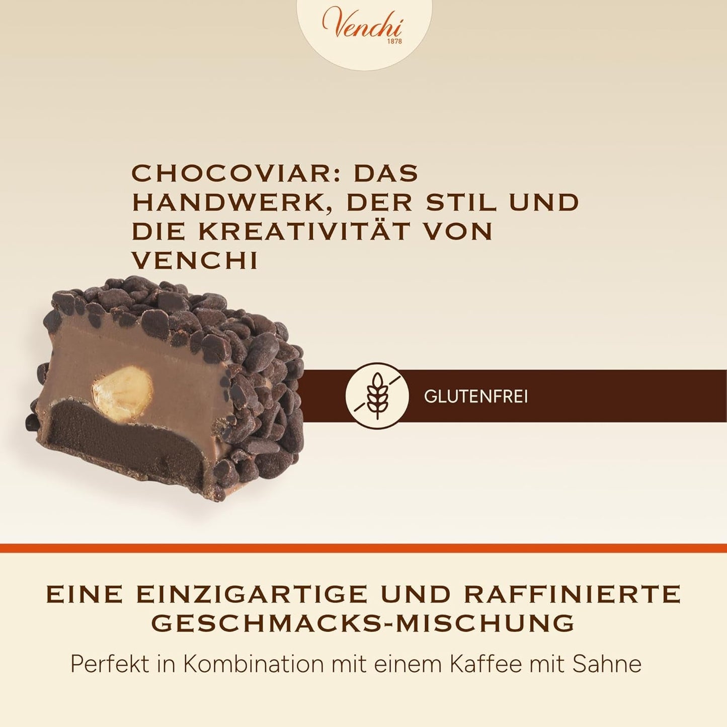 Venchi – Chocoviar Gianduia, praliner i 1 kg påse, Gianduia choklad tillverkad exklusivt med "Piemonte skogshasselnötter", glutenfri, utan konstgjorda färgämnen och utan konserveringsmedel