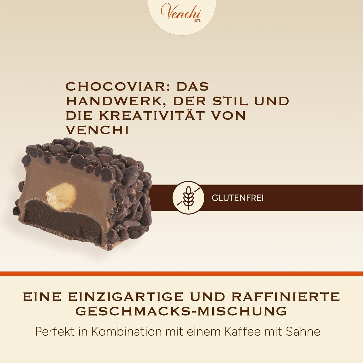 Venchi – Chocoviar Gianduia, praliner i 1 kg påse, Gianduia choklad tillverkad exklusivt med "Piemonte skogshasselnötter", glutenfri, utan konstgjorda färgämnen och utan konserveringsmedel