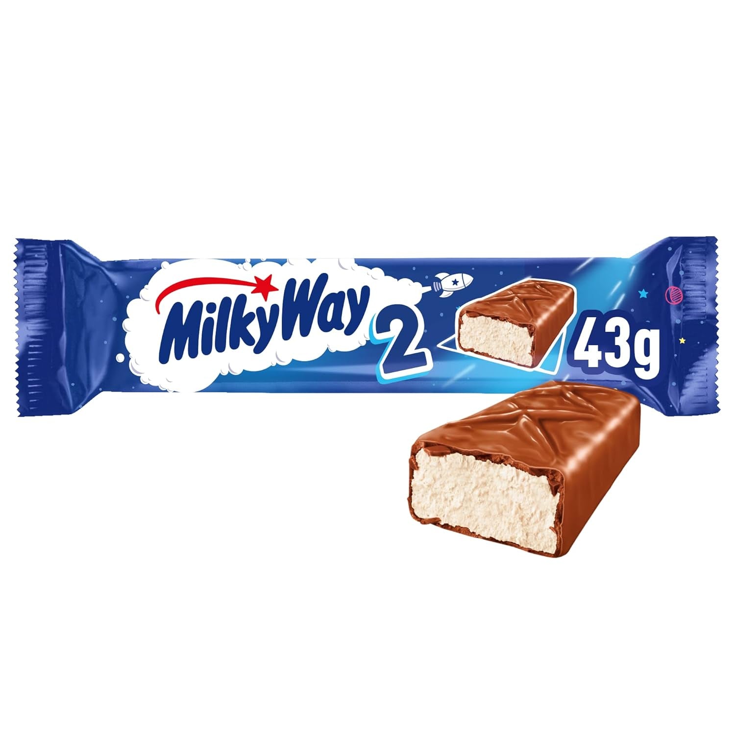Chokladkakor | Mjölkgrädde | 28 dubbelstänger i en låda (28 x 43g)