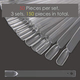 150 Stück Nail Art Tips Ring Stick, Transparent Farbe Karte Platten Nagelleck Display Ring Sticks, Nagel Salon Übungen Display Nagel tips