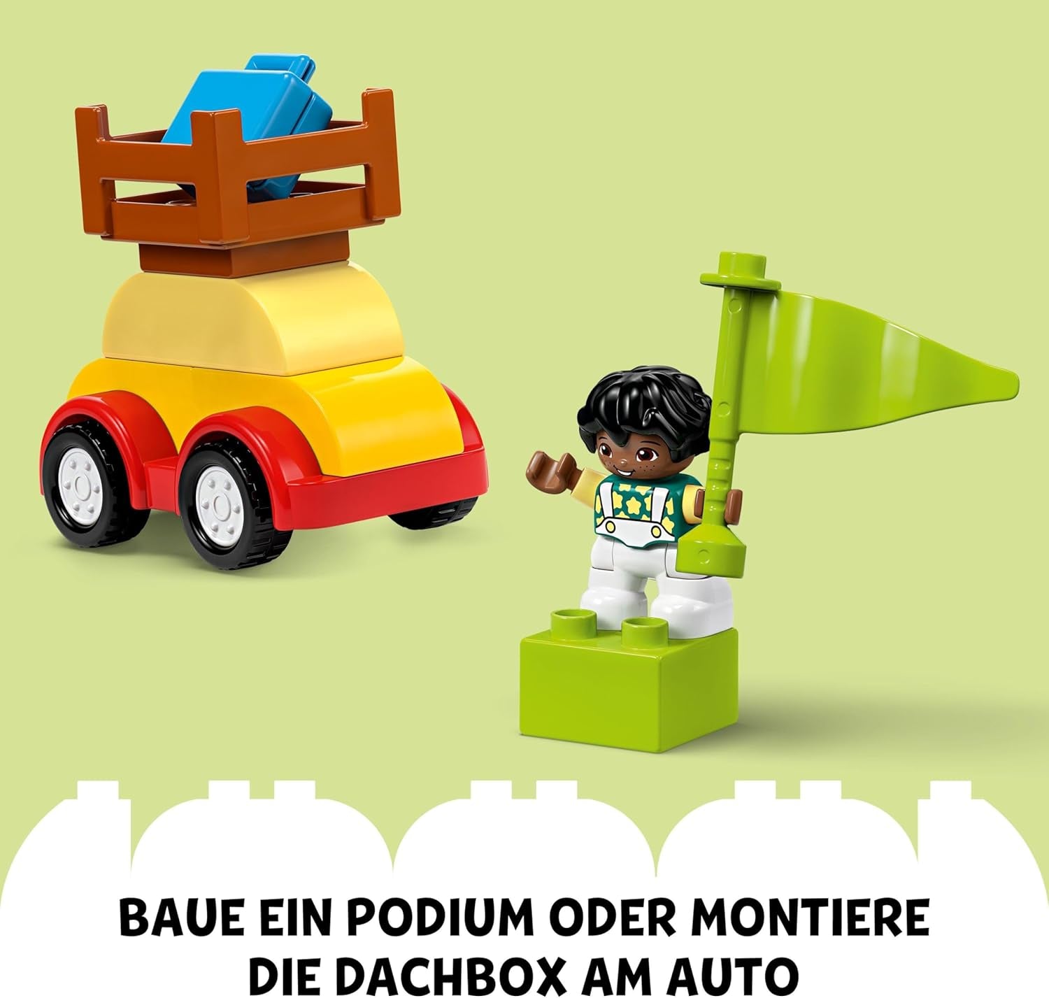 LEGO DUPLO Classic Brick Box Bilar och lastbilar, fordonslekset för barn från 1,5 år, kreativ lärande leksak, billeksak och racerbilsset 10439 Byggset Besuche den LEGO-Store