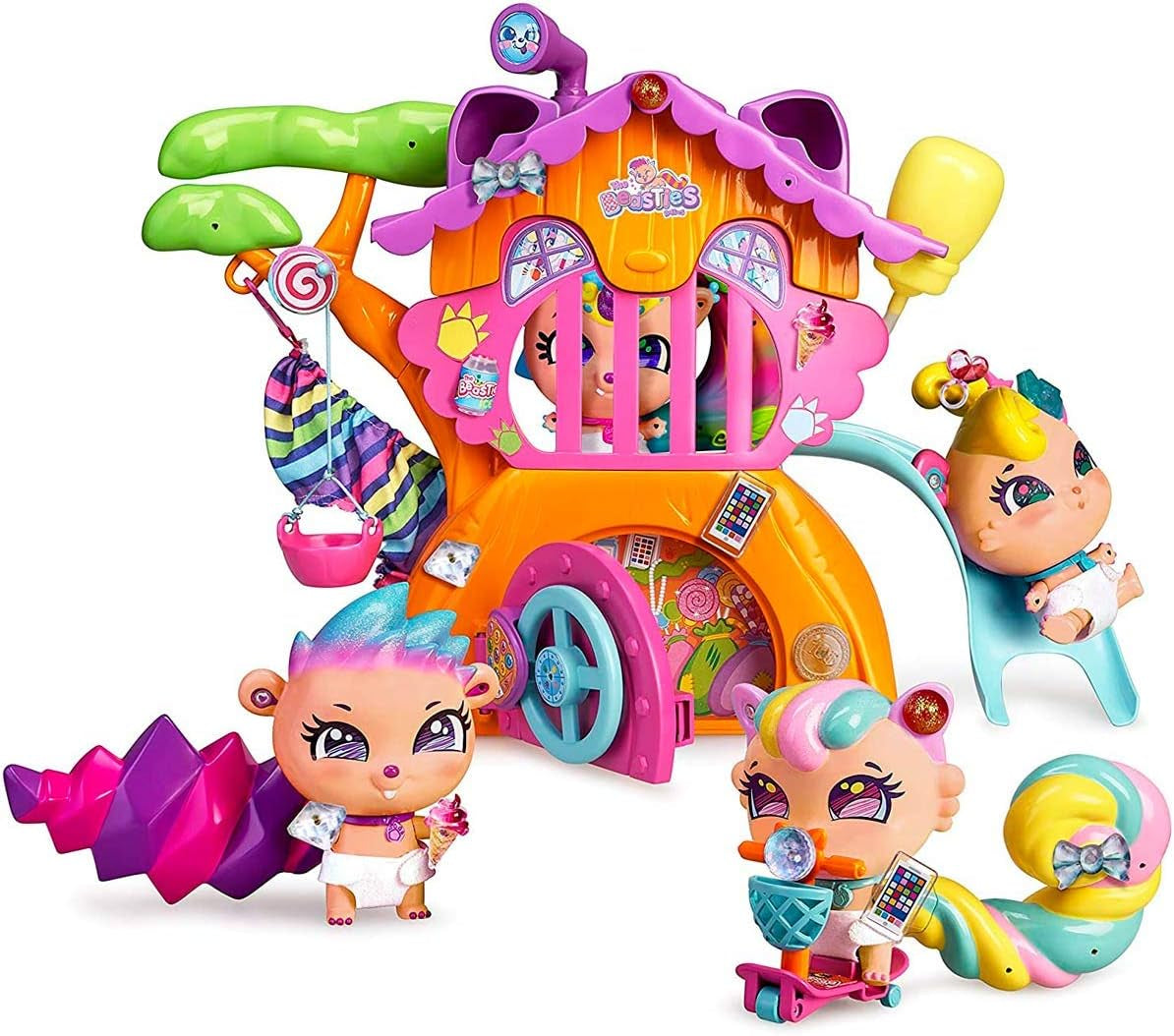 The Bellies from Bellyville - Beetree House, Beasties House Bellies Friends, Docktillbehör, presenter (Famosa 700015795) Naty Shop Dollhouses