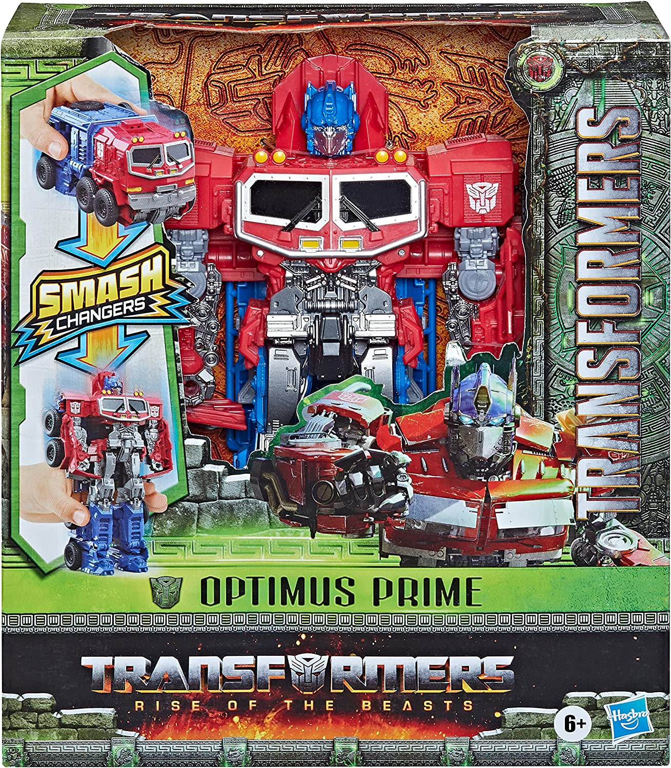 Transformers leksaker för filmen Rise of the Beasts, Smash Changer Optimus Prime figur på 6, 22,5 cm Actionfigurer Naty Shop
