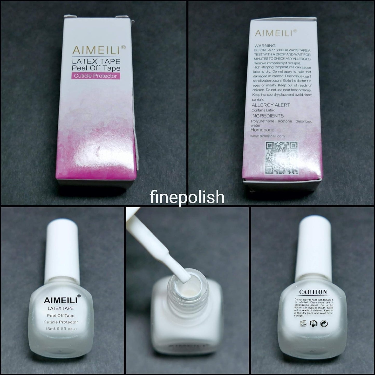 AIMEILI Latex Peel off Tape Nagelleck Korrektor Hautschutz Fingerskydd Für Nail Art Palisade Geruchlos Weiß 15Ml