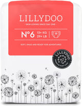 LILLYDOO Babyblöjor Hudvänliga - Storlek 3 (6-10 kg), 29 delar, tillförlitligt läckskydd, mjuk, parfymfri och lotionfri för känslig hud, dermatologiskt testad
