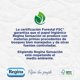 Regina Feeling - 42 rullar toalettpapper, 175 ark med tre lager, naturligt bomullsextrakt och delikat doft, 60 % återvunnen plastförpackning, 100 % Fsc-certifierat papper