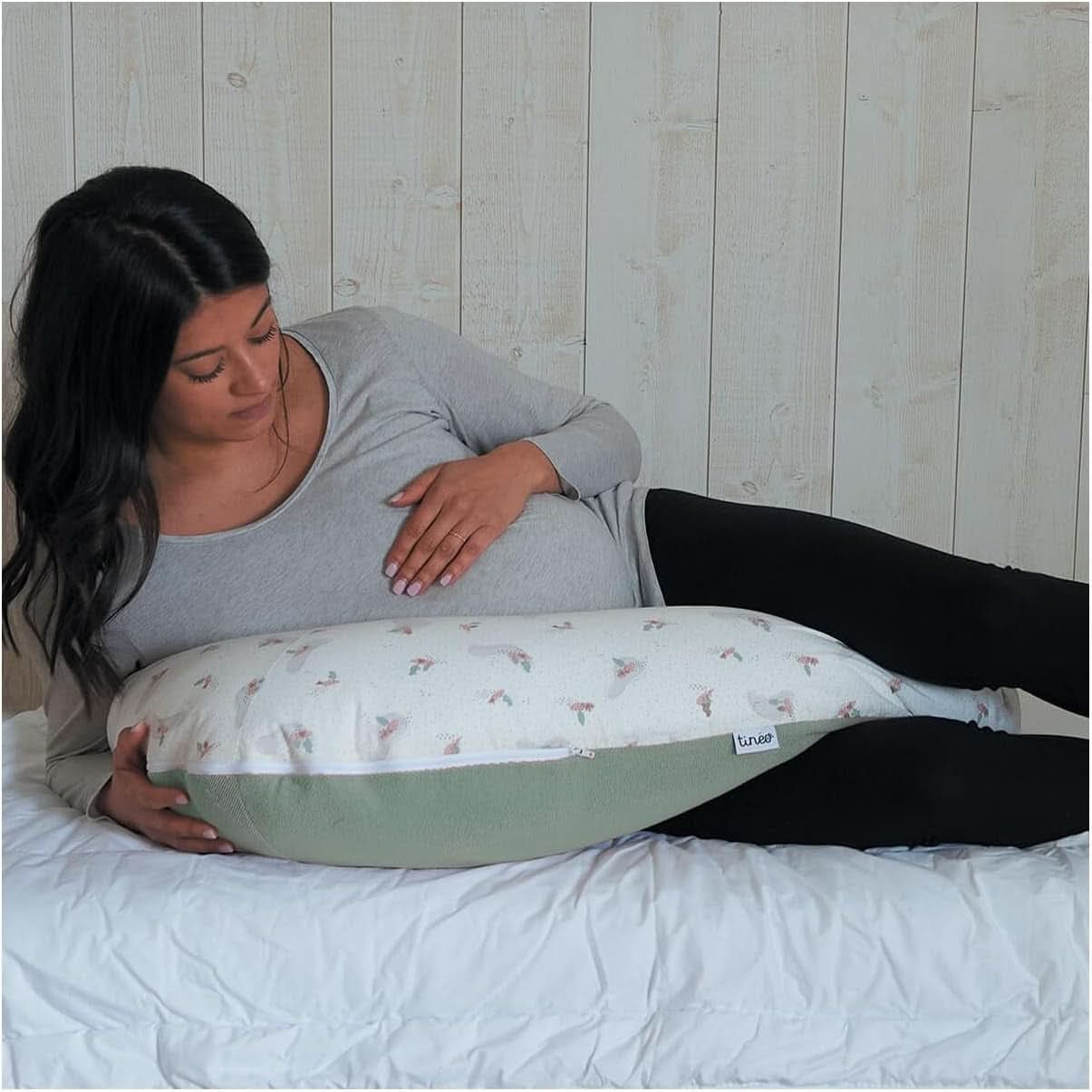 Graviditetskudde - Amningskudde - 2 i 1 multifunktionell kudde - Avtagbart överdrag 78 X 44 cm Tillbehör Mat och Amning Bebe Naty Shop