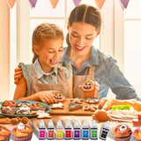 Matfärgning 8x10 ml - Högkoncentrerad flytande matfärgningssats för bakning, kakor, kakor, frosting, macarons, fondant - Livlig matfärg för gör-det-själv-tvålar, slime, hantverk