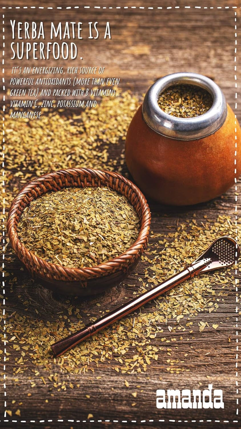Ceai Yerba Mate Elaborada 500G | Traditionellt Mate Tea | Yerba Mate Tea Elaborada Con Palo Lösa blad 0,5 Kg