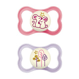MAM Air Silikonnappar 2-pack Extra lätt och luftig design Tandvänlig bebisnapp Tillverkad av MAM SkinSoft Special Silikon med Napplåda 6-16 Månader Bear/Rhino