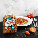 Best Body Nutrition Protein Pasta 6 x 200 g - Fit4Day High Protein Tagliatelle - 61% Protein, Low Carb, Vegan & Laktosfri, Sojafri - Högkvalitativt ärtprotein - För lågkolhydratdieter