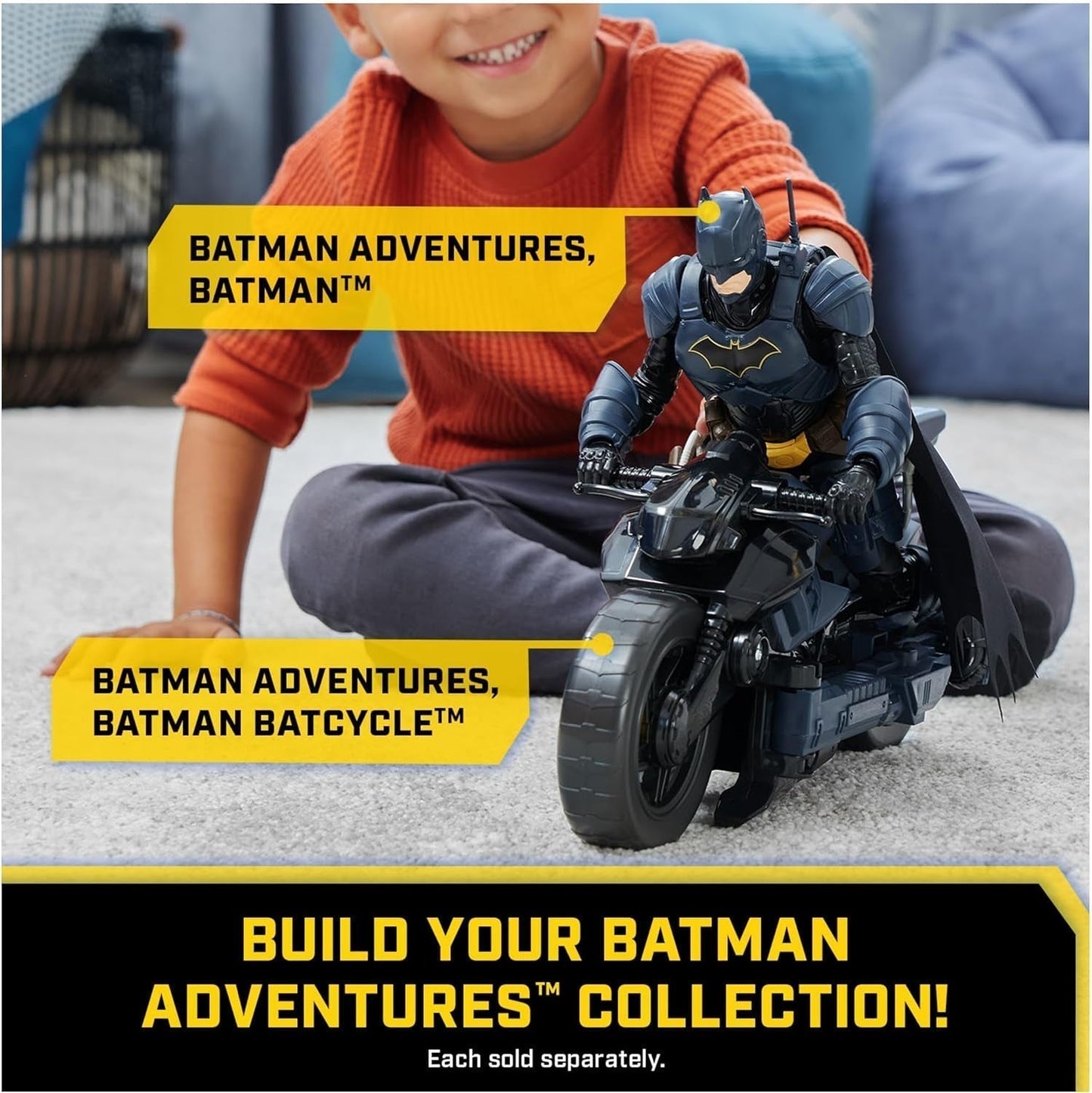 DC Batman Adventures Actionfigur, 30 Cm - Med 16 utrustningar och fullt rörlig för spännande äventyr och actionfyllda stunts, leksak för barn från 3 år och uppåt Actionfigurer Naty Shop