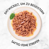 Gourmet suckulenta remsor i guld, våt kattmat med kyckling, förpackning om 12 (12 x 85 g)
