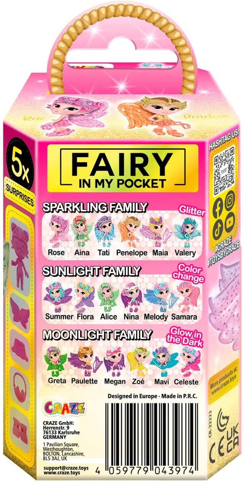 Galenskapens älva i min ficka | Fairy Doll with Wings, Samlar Fairy Toy med specialeffekter som glitter, Glow in the Dark och Color Changing