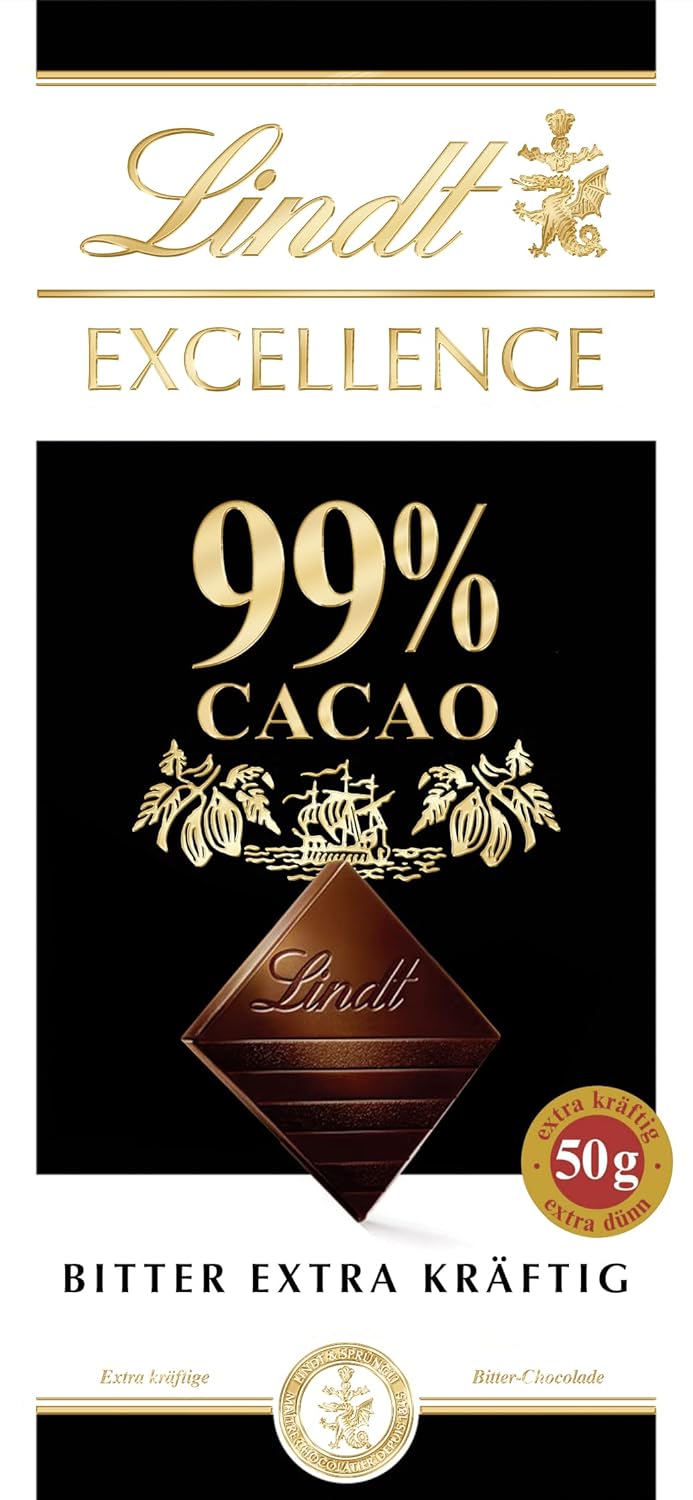 Lindt Excellence 78 Percent Cocoa Bar - Kakao Intensity Persistence Vegan Bar 100 g Idealisk present