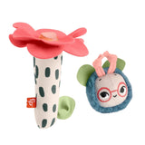 Babyleksak Fisher-Price Planet Friends 2-i-1 Bell and Bee Plysch sensorisk leksak som tvådelad set för nyfödda upp till 3 månader, HYR56 Baby Toys Naty Shop Standardtitel