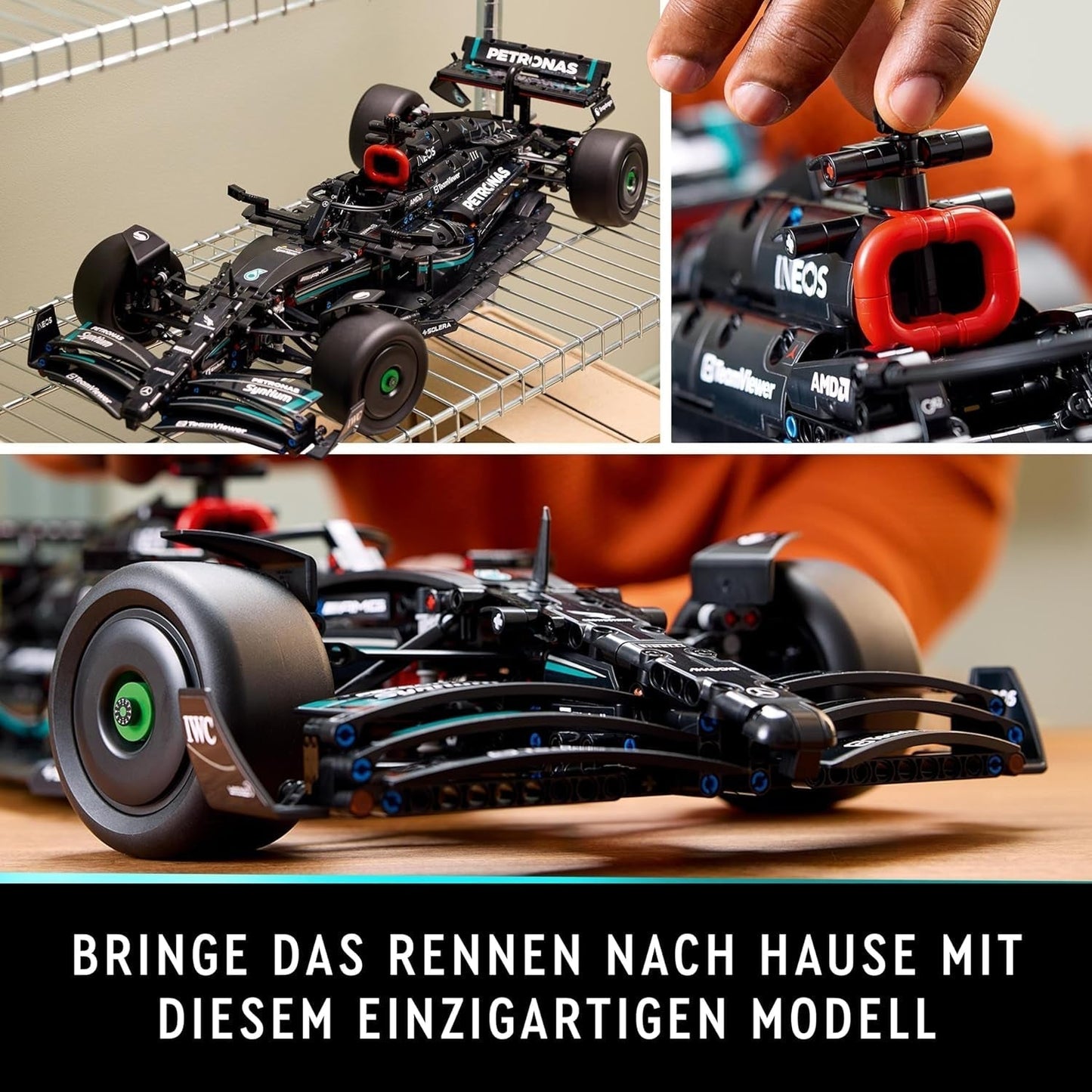 LEGO Technic Mercedes-Amg F1 W14 E Performance Set för vuxna, racerbilar, hem- eller kontorsföremål, Formel 1-presenter för män, kvinnor 42171 Byggset Besuche den LEGO-Store