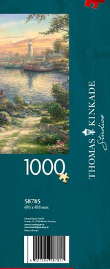 Schmidt Spiele 58785 Thomas Kinkade, New England Harbor, pussel 1000 bitar, färgat Puzzle Naty Shop