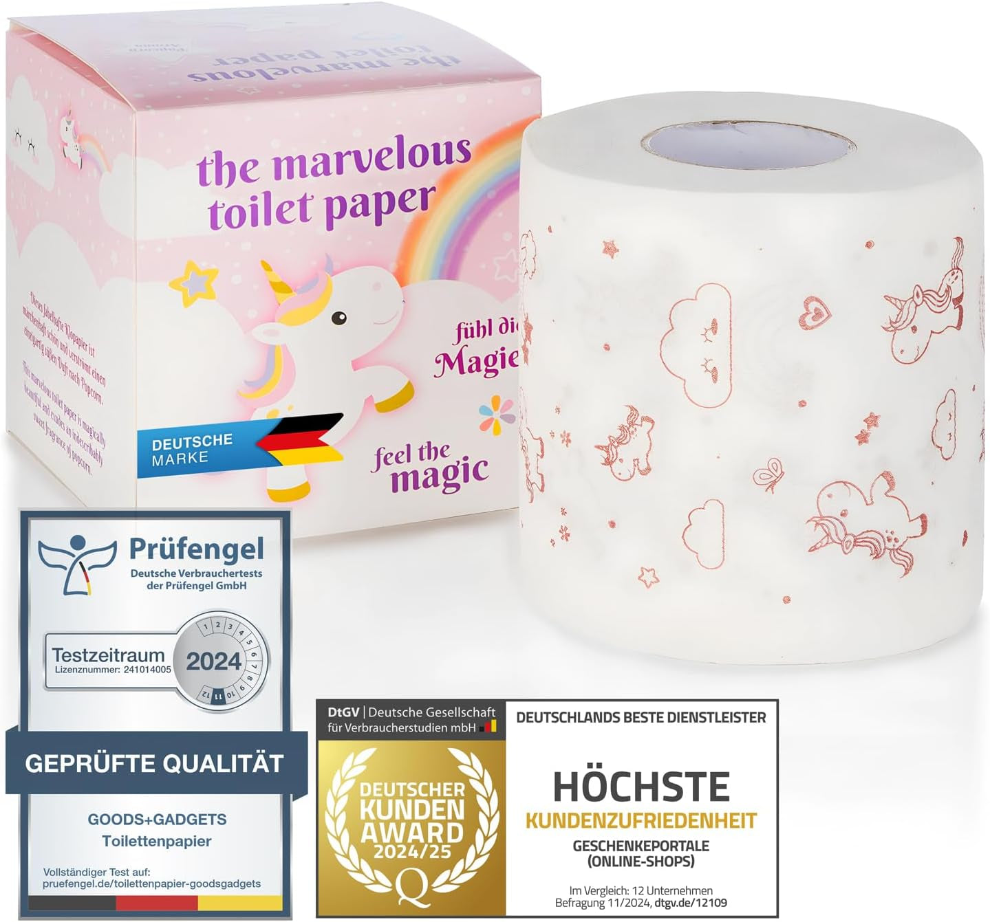 Unicorn Toilet Paper - Söt toalettpapper förvandlar ditt badrum till en oas av komfort (unicorn)