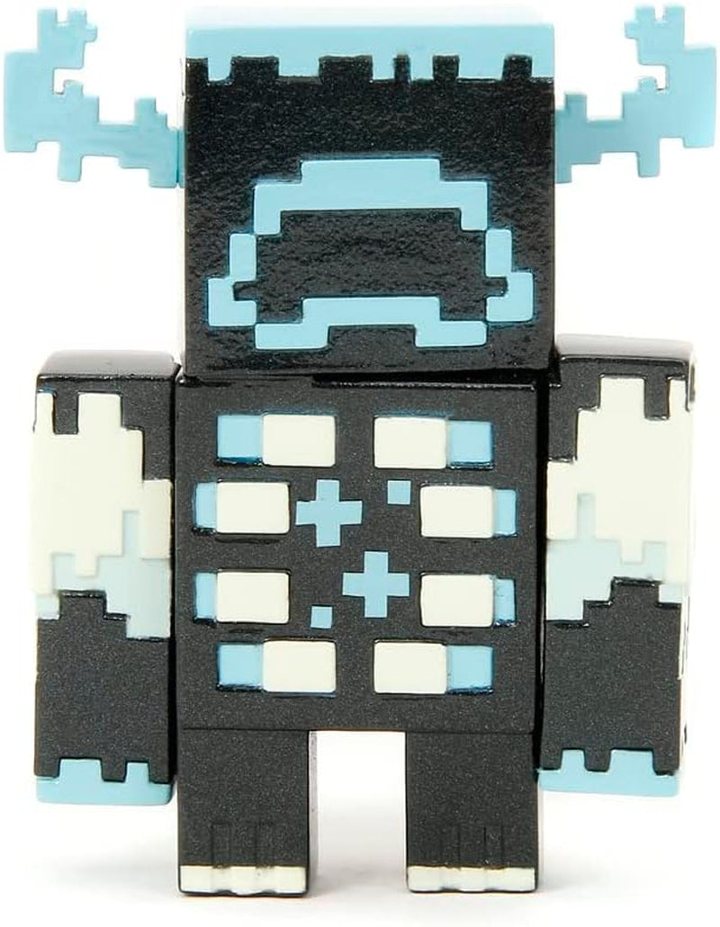 Jada Toys Minecraft Figur Set (4 delar) Tillverkad av metall - Minecraft Caves & Cliffs Samlarfigurer (Steve, Alex, Creeper och Warden) För spelare och samlare 8+ 6 cm vardera Actionfigurer Naty Shop