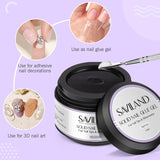 SAVILAND Fester Nagelkleber Gel: 30-Tage Lang Anhaltender Stronger Nagelkleber Für Press on Nagels Falsche Nagelspitzen 15Ml U V Nagelkleber 3D Gel-Nagelkunst-Kleber Für Verwendung Im Salon Zu Hause