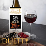 Lindt Excellence 78 Percent Cocoa Bar - Kakao Intensity Persistence Vegan Bar 100 g Idealisk present