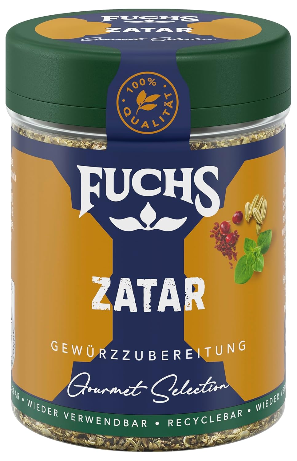 Fuchs Spices Gourmet Selection Mellanöstern/Afrika - Couscous och Bulgur Spice Mix Påfyllningsbar kryddmix för kryddning Bulgurrätter Vegansk 55g