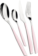 BUGATTI Glamour, bestickset för 6, 24 delar rostfritt stål 18/10 Naty Shop Lotus Pink