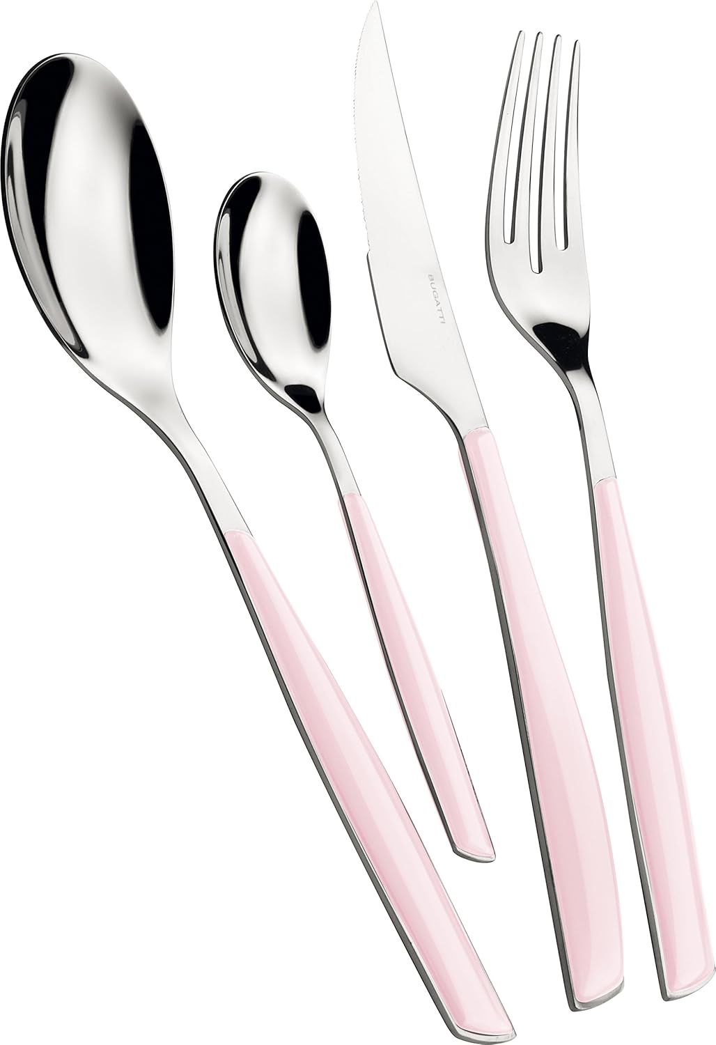 BUGATTI Glamour, bestickset för 6, 24 delar rostfritt stål 18/10 Naty Shop Lotus Pink