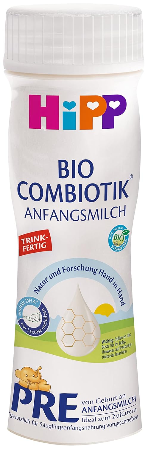 Mjölkformel med ekologisk mjölk Hipp PRE BIO Combiotik, förpackning om 4 (4 x 600 g) Naty Shop