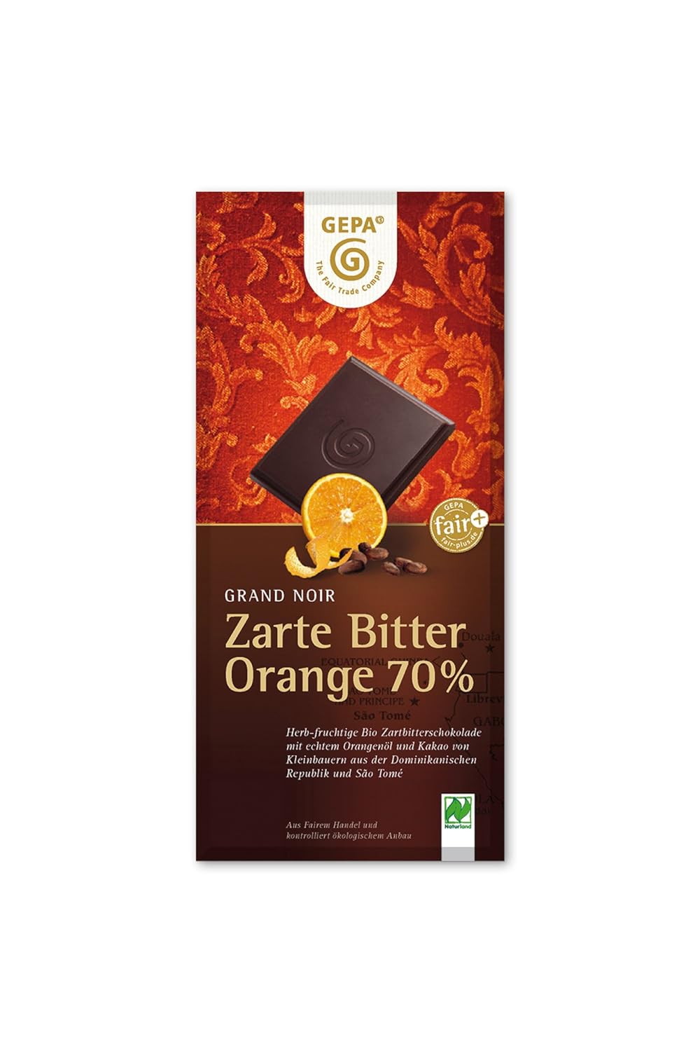Grand Noir Organisk delikat bitter apelsin 70 procent kakao - fin apelsinsmak