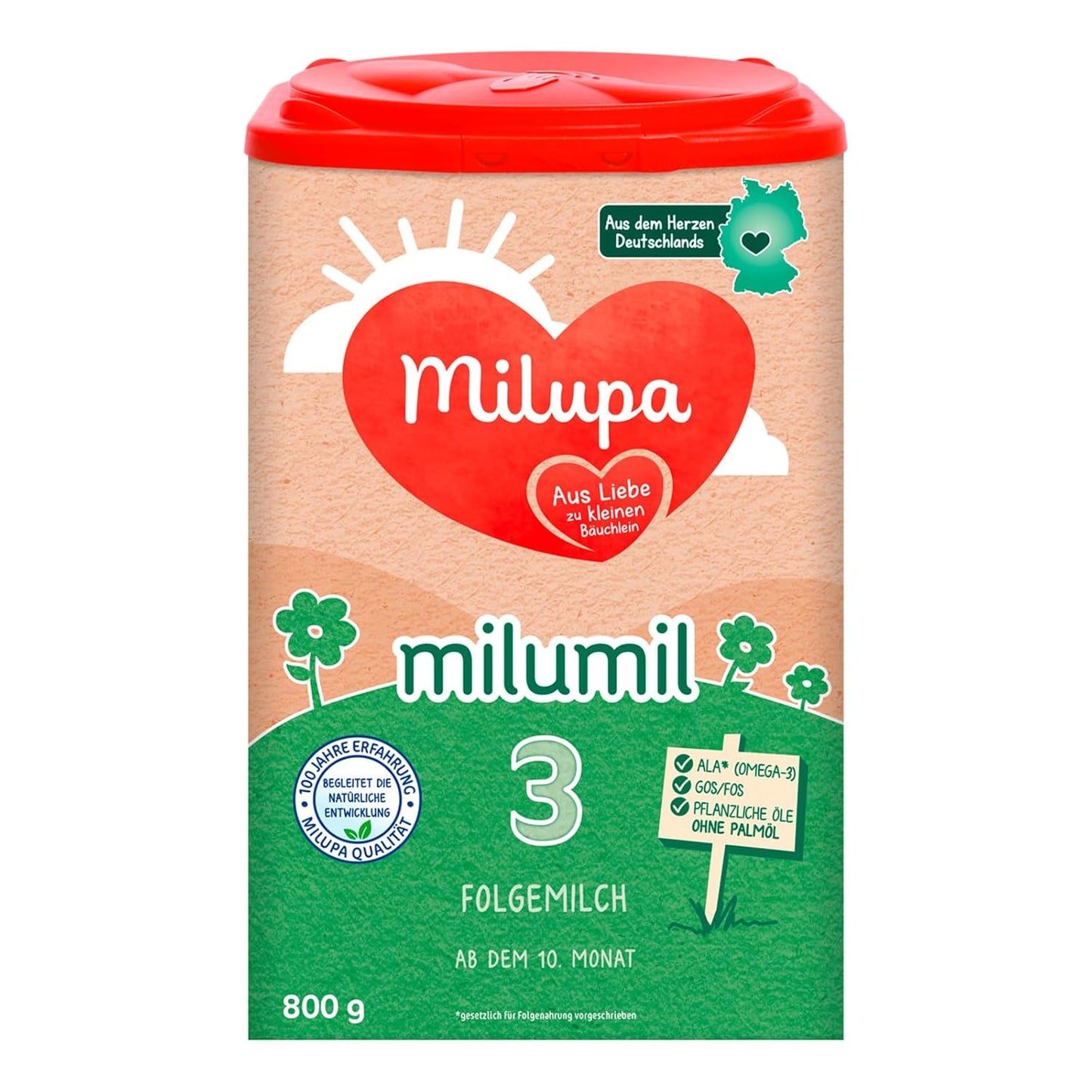 Milupa Milumil Pre, Mjölkpulver för bebisar - Med viktiga näringsämnen och utan palmolja - 800 g Naty Shop 800 gram Milumil 3