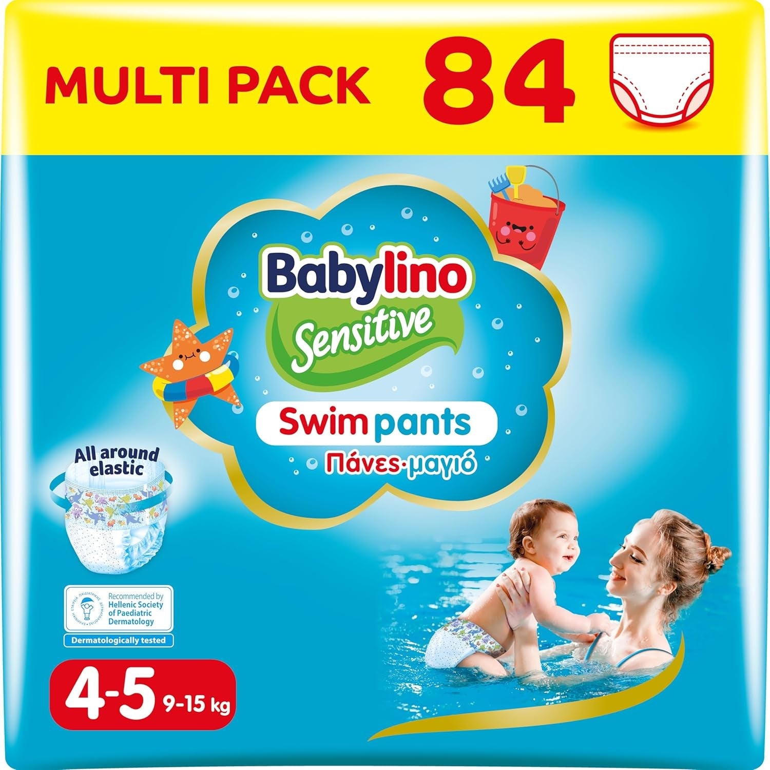 Blöjor Sensitive Swim Pants, för hav och pool, storlek 5-6 (över 14 kg), 84 st.