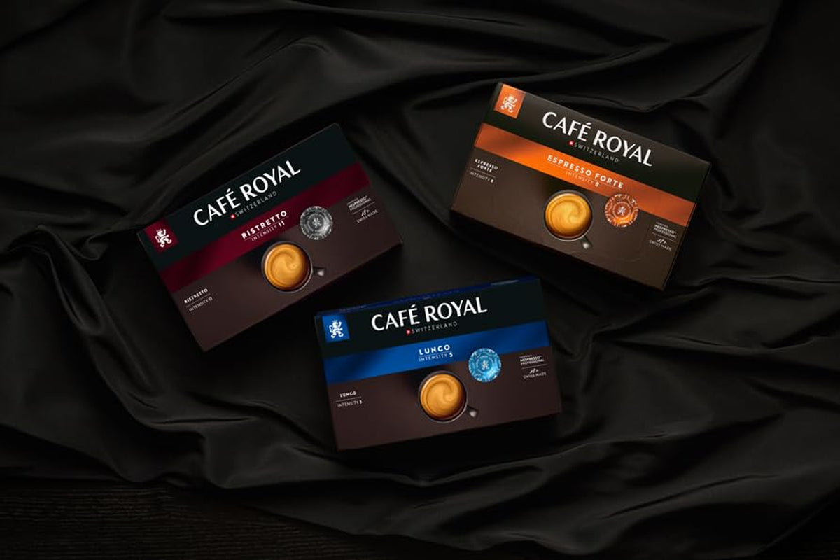 Café Royal Professional Pads, Lungo Forte, 50 Nespresso (R) Professionell kompatibla pads för kontor och gastronomie, Rainforest Alliance certifierad, 100 Prozent Arabica Kaffee, Intensitet 8