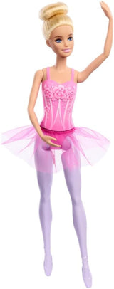 Barbie Ballerina docka Modeblond docka i avtagbar lila tutu med balettarmar och spetsiga skor HRG34