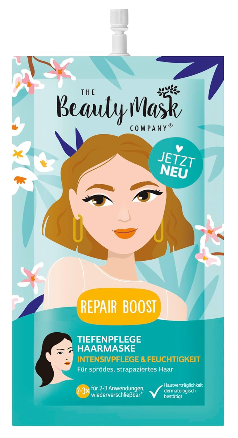 The Beauty Mask Company Repair Boost Hair Mask 30 ml, djupvård för sprött och skadat hår (1 påse) Hårmask Naty Shop Standardtitel