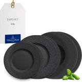 Villeroy & Boch - Tillverkning Rock servisset, 6 delar, servisset för 2, premiumporslin, svart