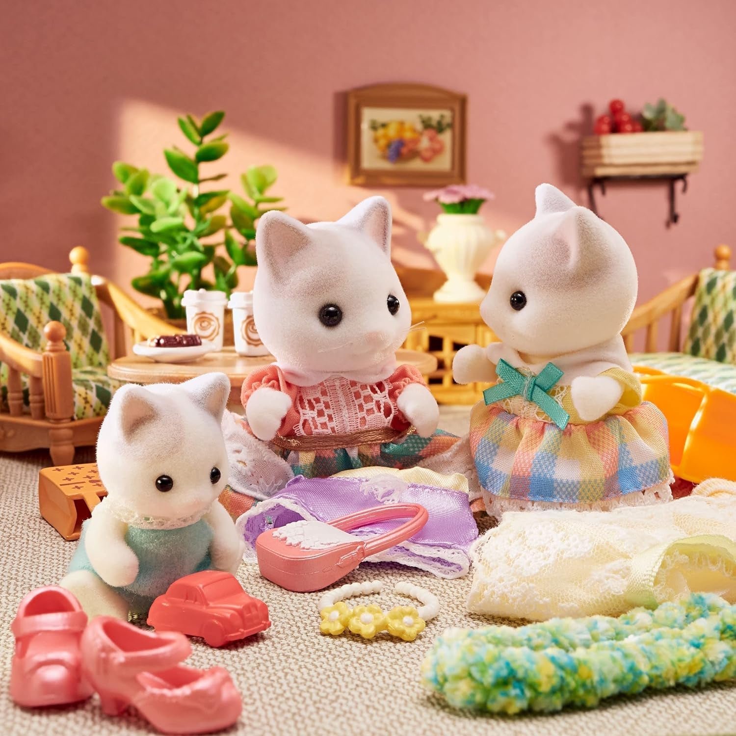 Sylvanian Families - 5738 Milk Cat Family - Dockhusfigurer