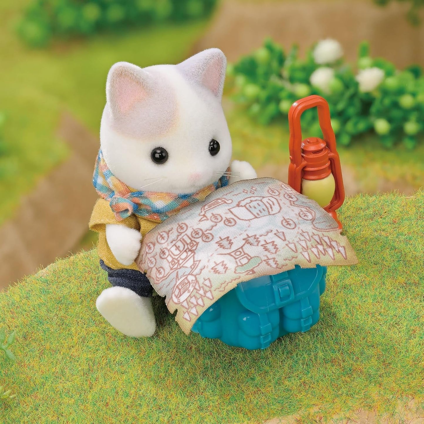 Sylvanian Families - 5763 Tvåfigurs äventyrsutforskarset Mjölkkatt Far Pojke Djurfigur Detaljerad leksak för 3 år gamla Naty Shop Dolls