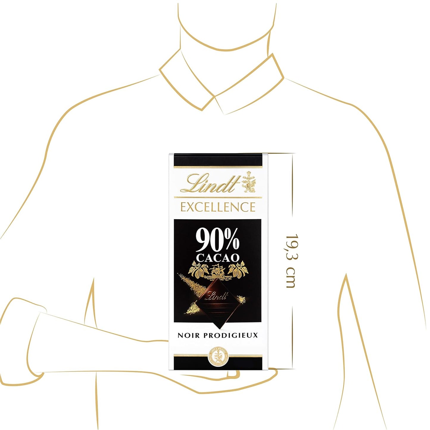 Lindt Excellence 78 Percent Cocoa Bar - Kakao Intensity Persistence Vegan Bar 100 g Idealisk present