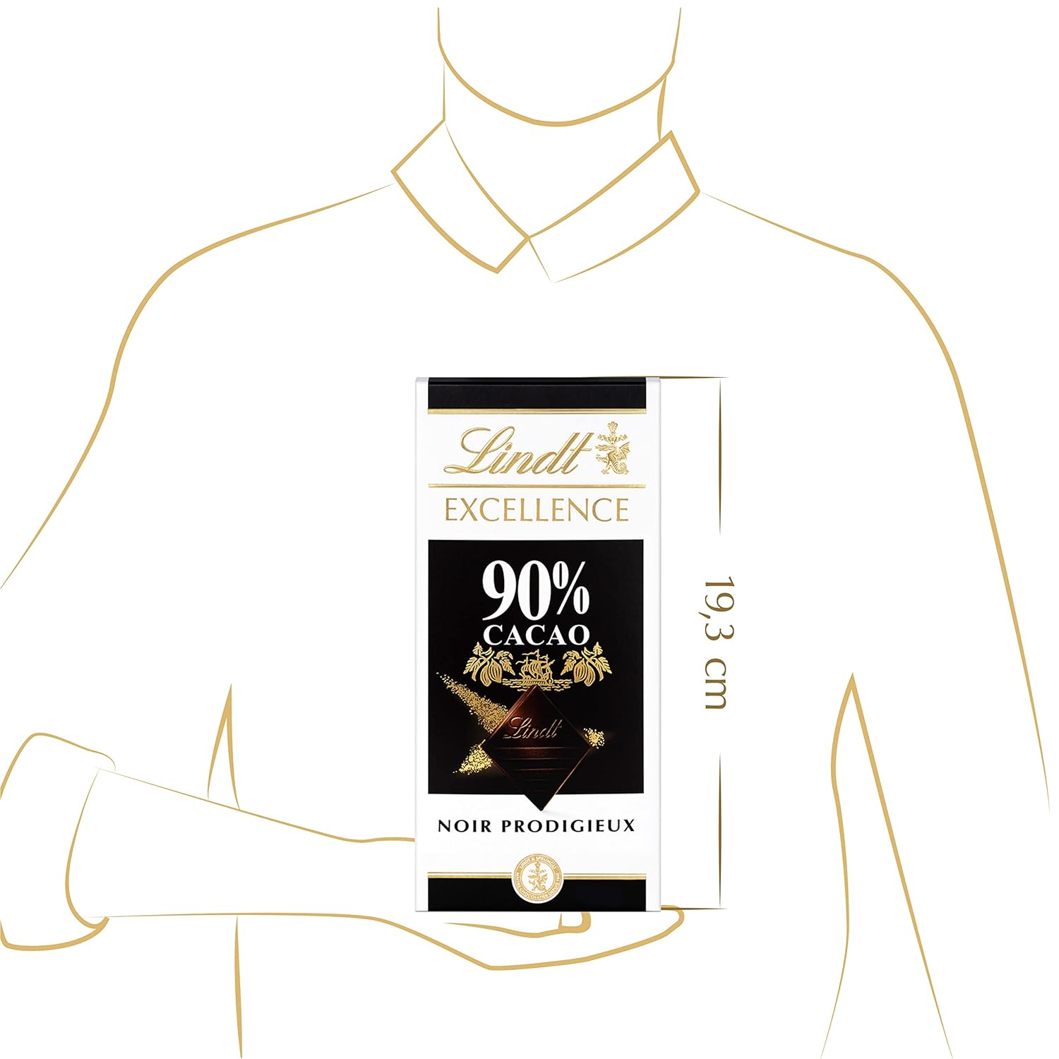 Lindt Excellence 78 Percent Cocoa Bar - Kakao Intensity Persistence Vegan Bar 100 g Idealisk present