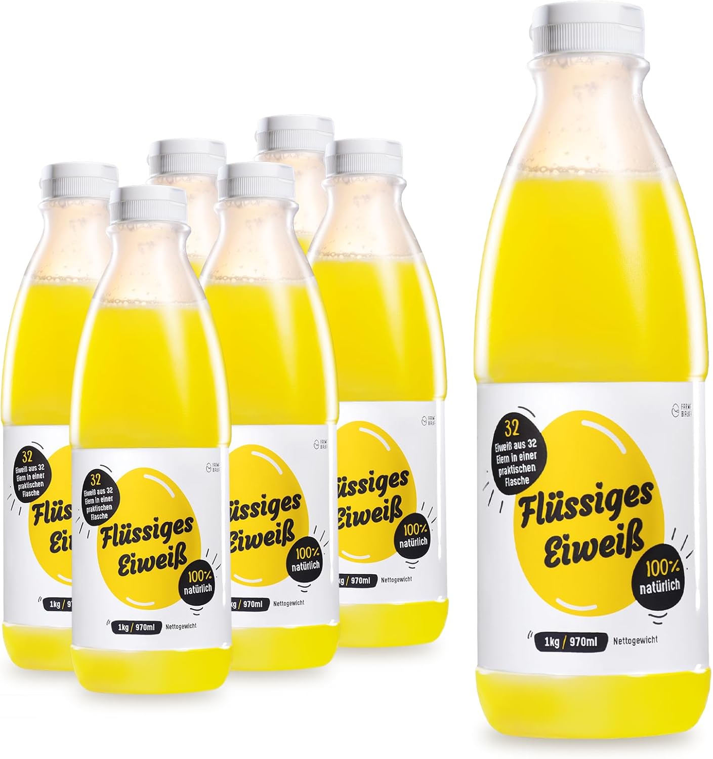 Flytande äggvitemärke - 6x1kg 100 % naturliga proteiner