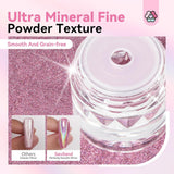 Saviland Chrome Nail Powder Set - Pink Laser Chrome Nail Powder Mirror Effect Laser Nail Art, Nail Glitter Manikyr Dekorativt pulver med svamppinnar, Nail Glitter Powder Nagelsalong