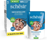 , Tonfisk med blå fisk i gelé, komplett våtfoder för katter, i påse, med ytterligare vitaminer, 100% naturlig, 6 x 85 g