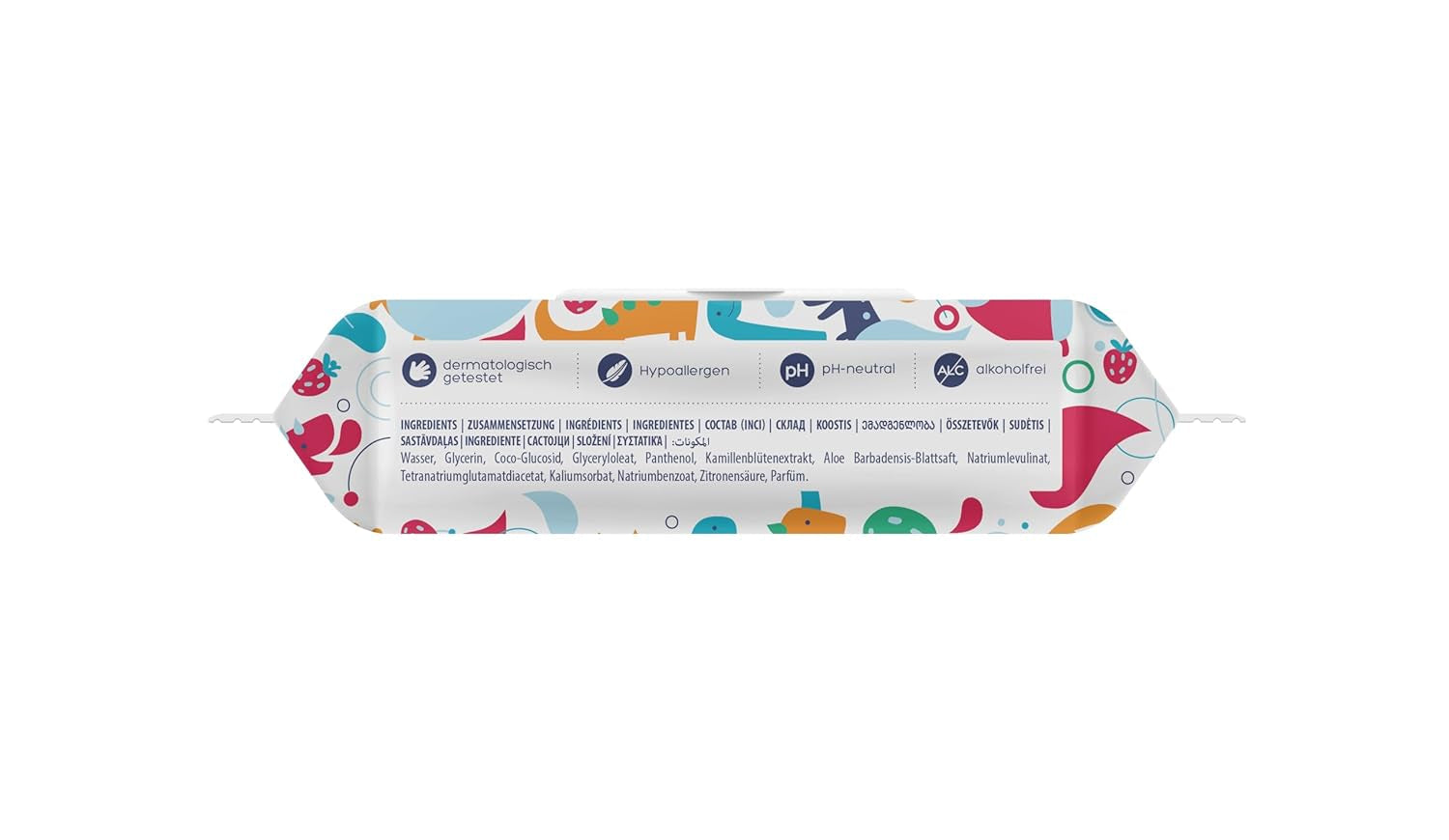 Kindii Fun Wet Toalettpapper - (10X60 stycken) Wet Toalettpapper - Kamomill, Aloe Vera, Ph-neutralt, Vattenbart, Fräschar upp det intima området - 600 stycken