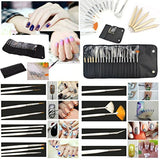 ® 20 X Professionella nagelborstar, gel, målarborstar, konstnärsborstar, franska nagelborstar, verktygsset med spetsiga spetsar, för nageldesign, målning, prickmönster, etc., med påse