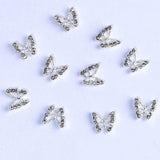 10 stycken legering fjärils nagelberlocker metall nagelkonst hänge stenar för diamanter naglar ädelstenar Nagel smycken konstdekorationer nagel konst smycken gör