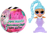 LOL Överraskning! Mermaid Makeover Magic Baby Sisters - Färgskiftande sjöjungfrusvans med musselboll för visning, 6 samlardockor - 4+