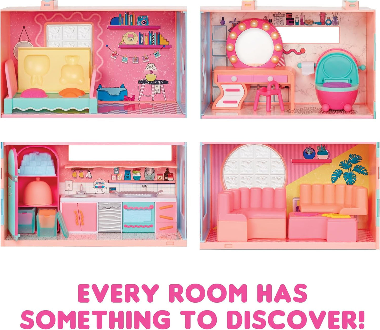 LOL Överraskning! Magic House med Squish Sand och Diva Samlardocka - Lekset med Samlardocka, Squish Sand, överraskningar och tillbehör - Perfekt för tjejer från 4 år och uppåt