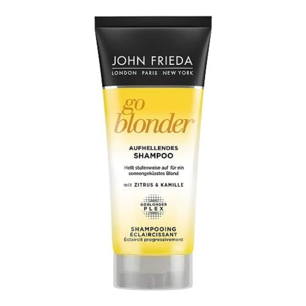 John Frieda Sheer Blonde Go Blonder Schampo, 250 ml dusch och bad Naty Shop Set 6 x 50 ml